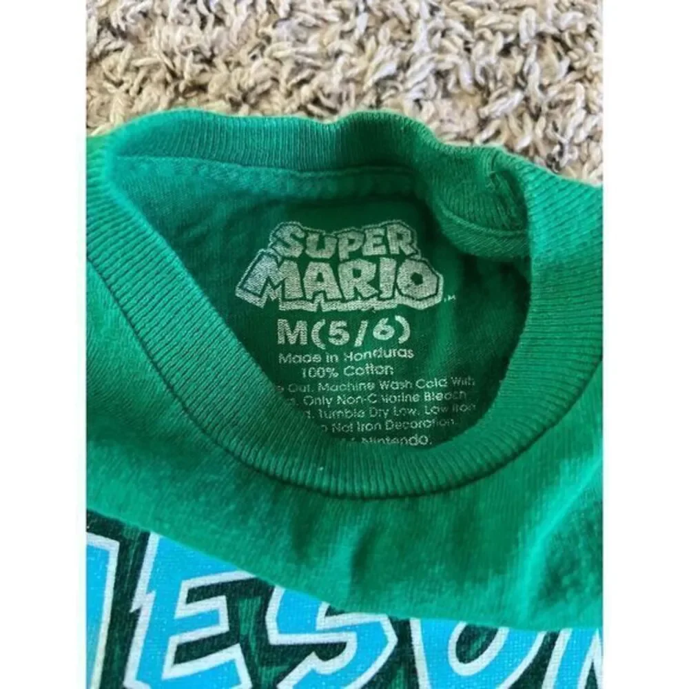 Super Mario Boys Green short sleeve 